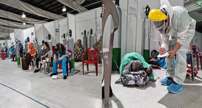“Ni una sola cama” Surge video de cómo son atendidos los pacientes en el Parque de la Industria (Video)