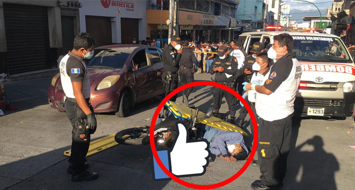 Valiente automovilista acribilla a balazos a dos motoladrones en la zona 1 capitalina