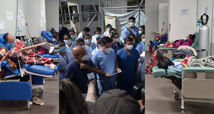 Hospital del Parque de la Industria colapsa de pacientes de Covid-19
