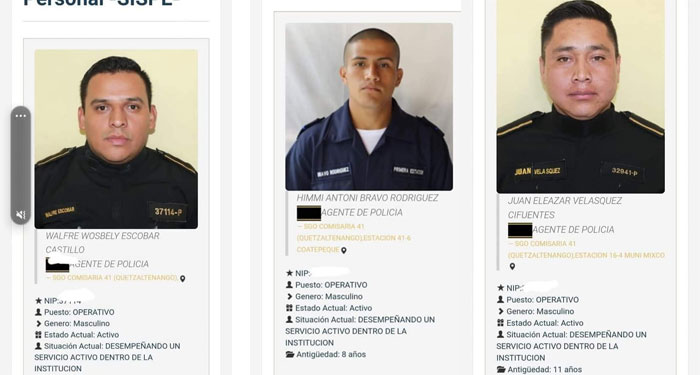 Agentes de la PNC no estaban desaparecidos, estaban tomando en una cantina