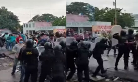 Disturbios entre manifestantes y agentes de la PNC en Suchitepéquez (Video)