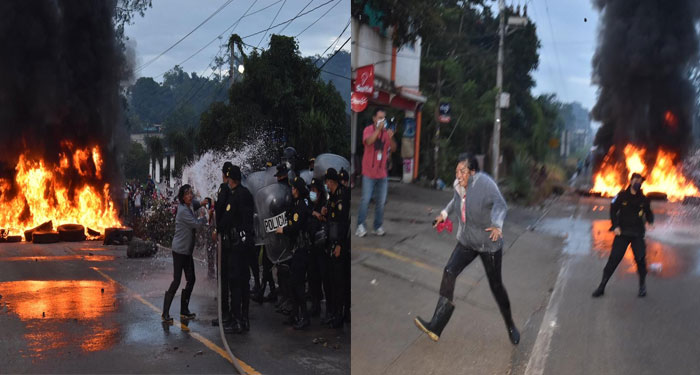 Manifestación se sale de control y termina en fuertes disturbios