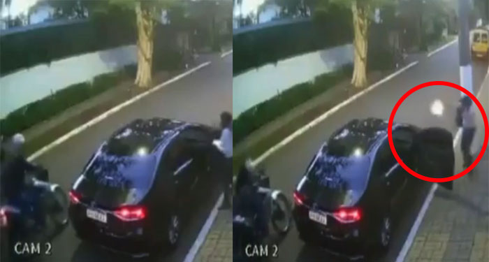 Momento exacto cuando mujer asesinó a ladrón que intentaba asaltarla (VIDEO)