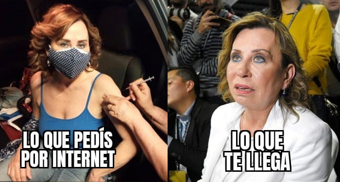 Le hacen memes a Sandra Torres durante su primera vacuna