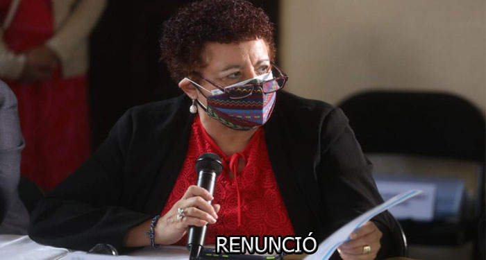 Ministra de Salud Amelia Flores confirmó que renunció al cargo