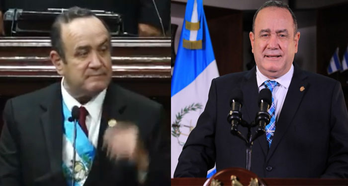 Con ausencia de varios Diputados Giammattei brinda su discurso de la Independencia (Video)