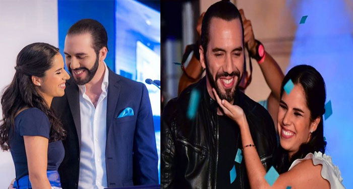 Esposa de Nayib Bukele le niega un beso en medio de cadena nacional (Video)