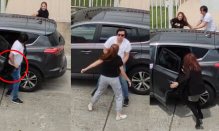 Mujer descubre a su novio en pleno acto con la amante (Video)