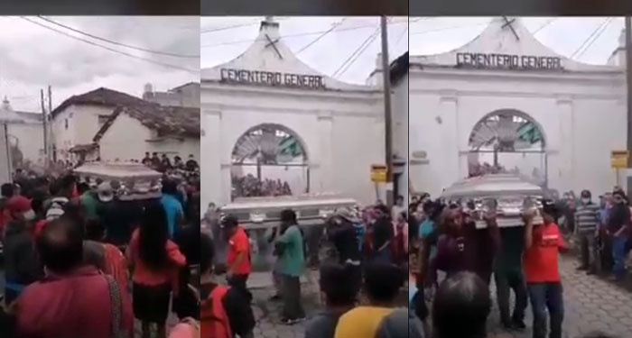 Amigos y familiares de Chichicastenango bailan con el ataúd en hombros (Video)