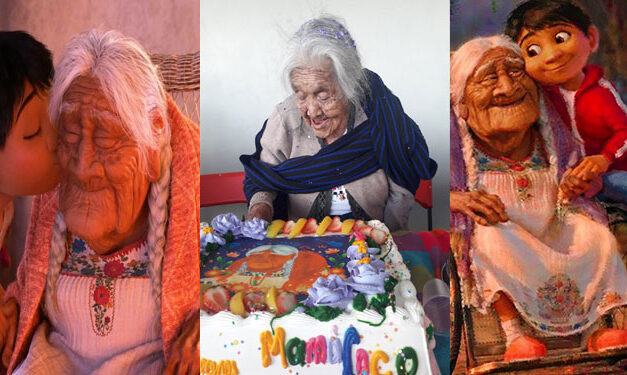 “Mamá Coco” de la vida real celebró sus 108 años con un pastel de su personaje