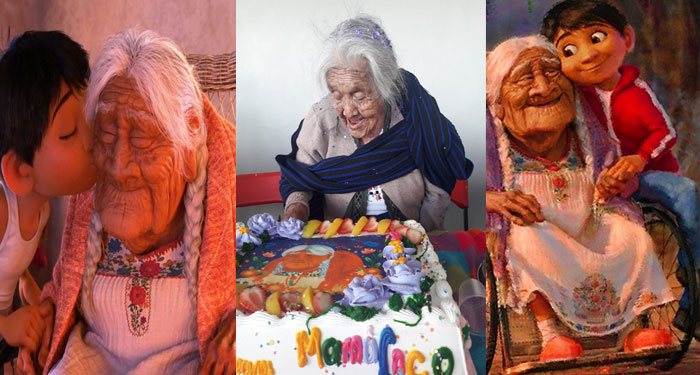 “Mamá Coco” de la vida real celebró sus 108 años con un pastel de su personaje