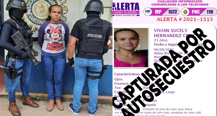 Tenía alerta de alba Keneth y fue capturada por autosecuestro