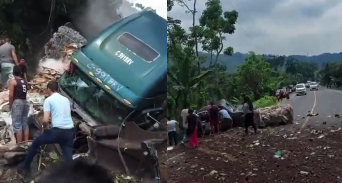 Fuerte colisión deja mortal accidente en Retalhuleu (Video)