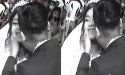 “Matrimonio sin amor” Novia le niega un beso a su pareja en plena boda (Video)