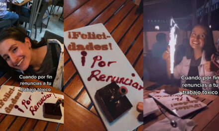 “Festeja con un pastel” Joven renuncia a su trabajo tóxico (Video)