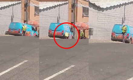 Momento cuando PMT coloca cepo a panel en la zona 11 (Video)