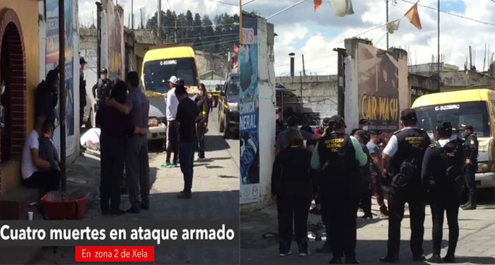 Ataque armado deja 4 personas fallecidas en un taller de la zona 2 de Xela (Video)