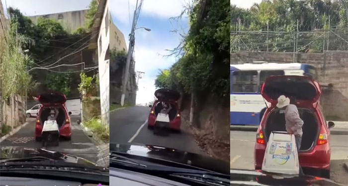 Persona de buen corazón le da “Jalón” un vendedor de helados en la zona 10 (Video)