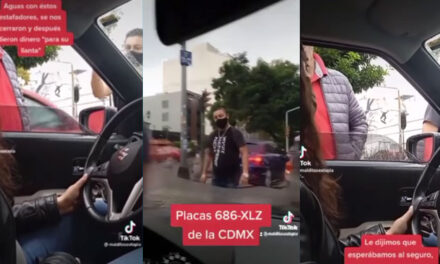 Joven provoca fuerte choque para extorsionar a una mujer (Video)