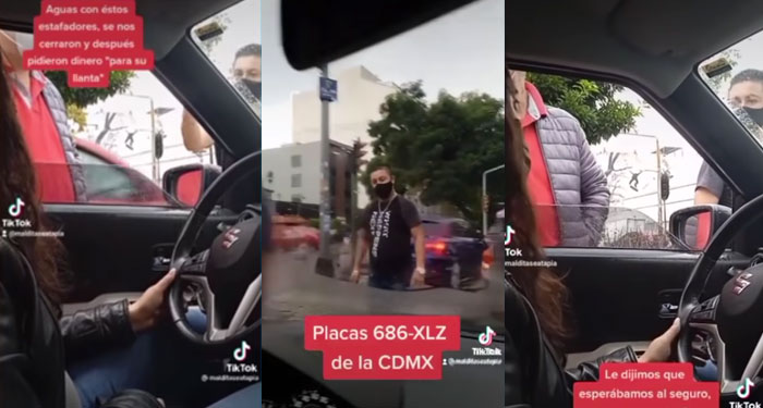 Joven provoca fuerte choque para extorsionar a una mujer (Video)
