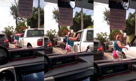 Chocan a la Pirulina y ella reacciona violentamente (Video)