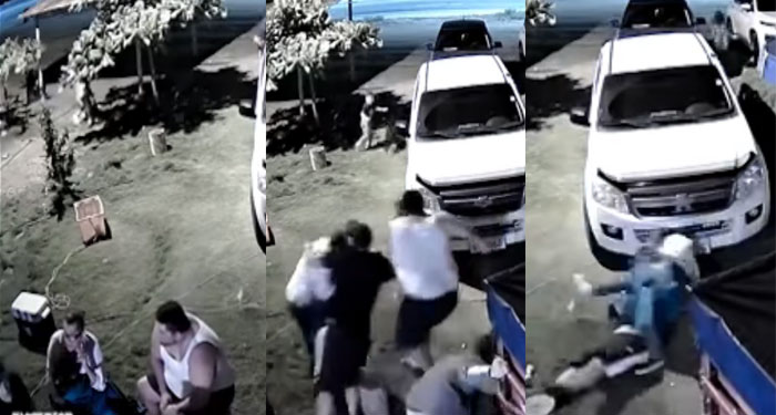 Momento exacto en que se desata una balacera en una celebración (Video)