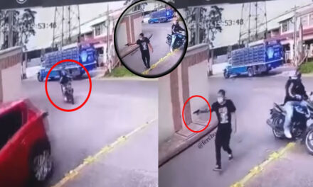 Momento exacto cuando dos sicarios disparan a sangre fría a un vehículo (Video)