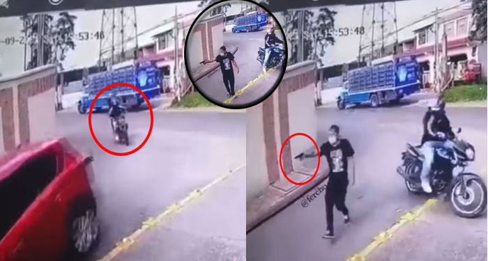 Momento exacto cuando dos sicarios disparan a sangre fría a un vehículo (Video)