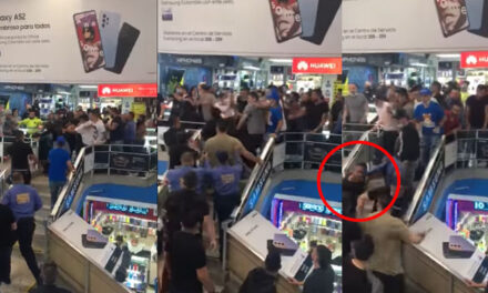 Ladrón intentó robar un celular y terminó vapuleado en un centro comercial (Video)