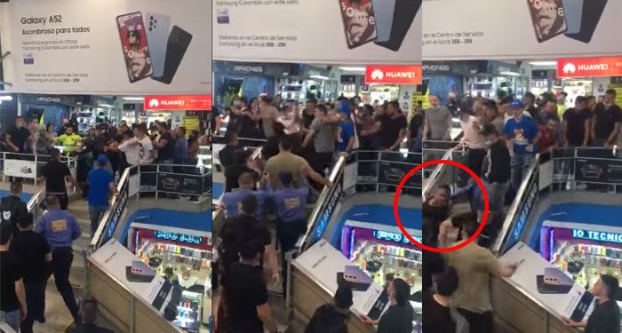 Ladrón intentó robar un celular y terminó vapuleado en un centro comercial (Video)