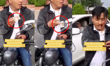 Motorista ebrio trata de sobornar a PMT con Q100 (Video)