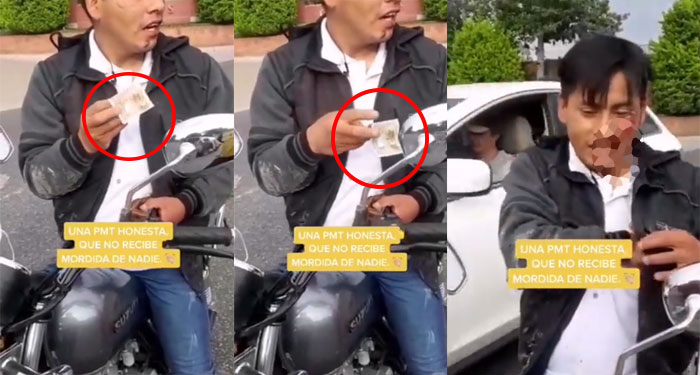 Motorista ebrio trata de sobornar a PMT con Q100 (Video)