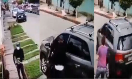 Ladrón le arrebata las llaves a una mujer y se roba el vehículo en Mixco (Video)