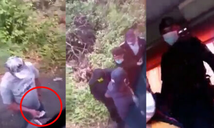 Momento en que agentes de la PNC reciben dinero por dejar pasar mercadería ilegal (Video)