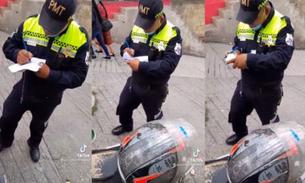 “Señor cuál es su precio” Momento en que PMT multa a un motorista (Video)