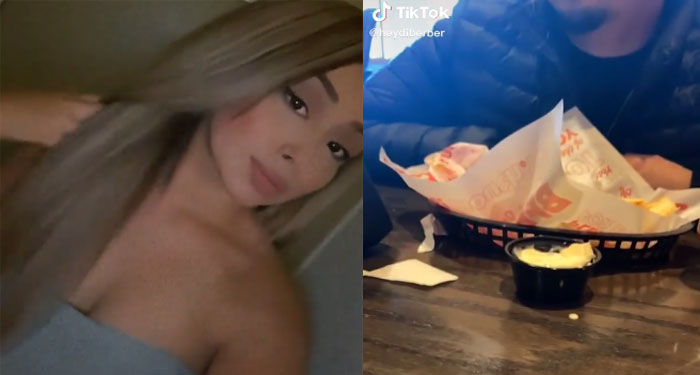 Tiktoker fue a una cita sin dinero y el hombre que la invitó a salir compró comida solo para él (Video)