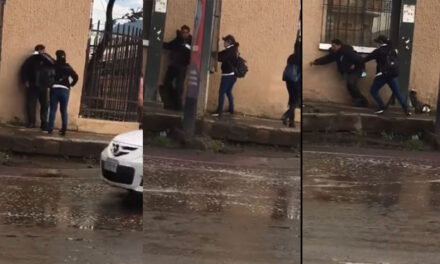 Discusión de una pareja se sale de control y termina en fuertes golpes (Vídeo)