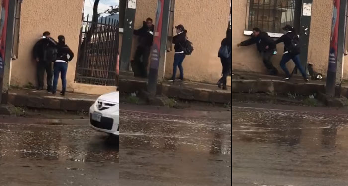 Discusión de una pareja se sale de control y termina en fuertes golpes (Vídeo)