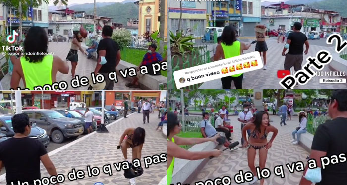 “Mujer le es infiel” Hombre le pide que le devuelva lo que le regaló y la deja con poca ropa (Video)