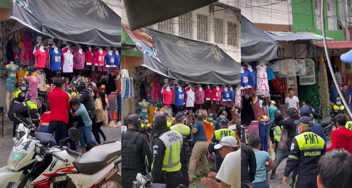 Agentes de tránsito le quitan la venta de limones a dos niños que vendía en la calle (Video)