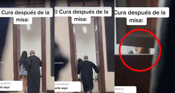 Captan a Cura teniendo relaciones luego de la misa (Video)