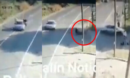 Momento en que motorista colisionó contra un vehículo en la autopista Escuintla (Video)