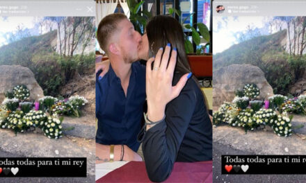 Nerea Godínez Novia de Octavio Ocaña le hace un altar de flores en el lugar donde murió