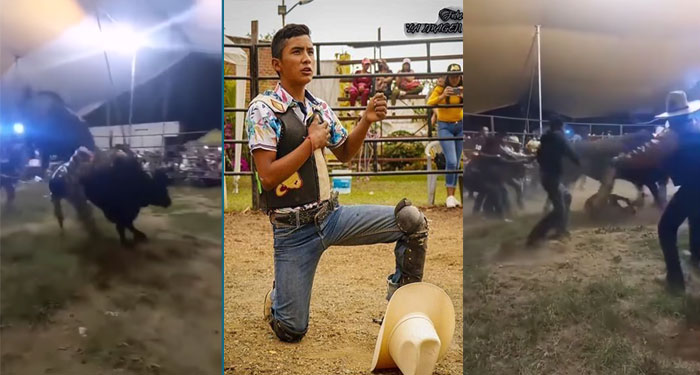Jinete de 15 años muere “Aplastado” por un toro (Video)