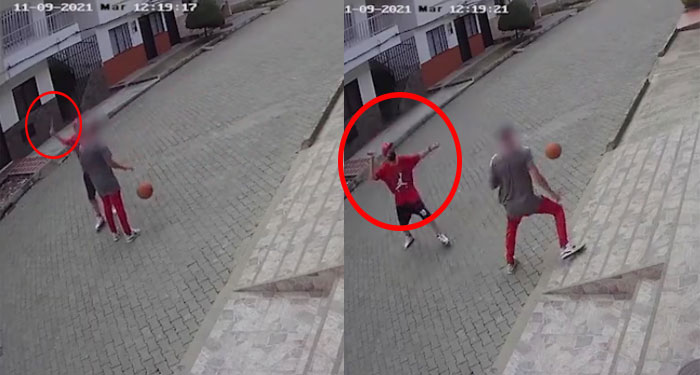 Momento exacto en que adolescente apuñaló a su mejor amigo por la espalda (Video)