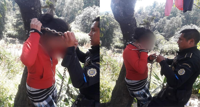Mujer era encadenada por su pareja para ser asesinada