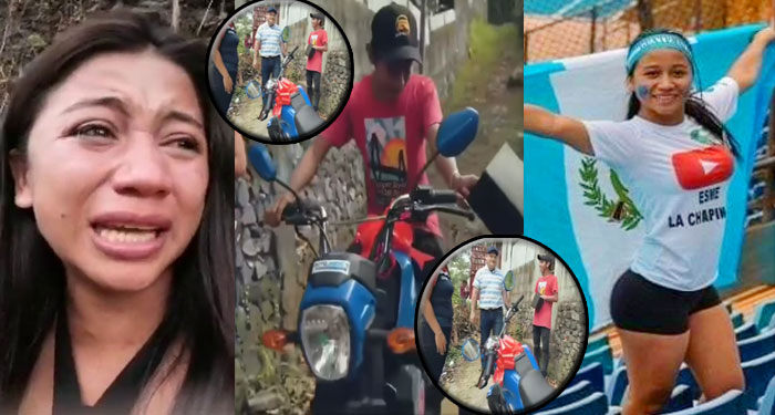 Esme La Chapina llora al saber que le regalan una moto a Isaac Pérez (Video)