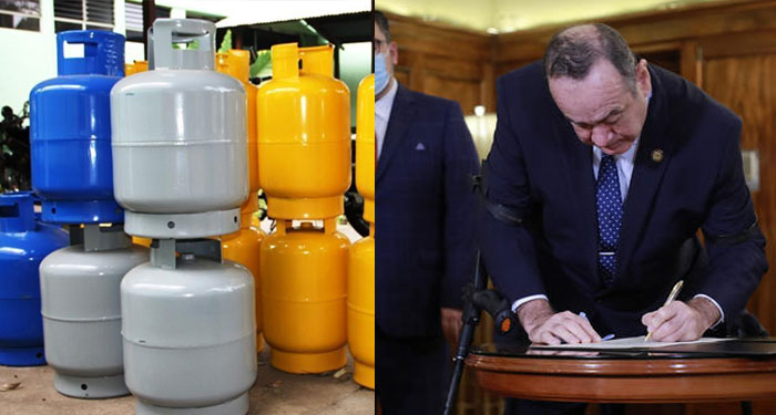 Giammattei firma propuesta de ley de subsidio para el gas propano (Video)