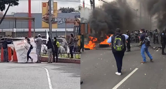 Por segundo día consecutivo Codeca bloquea avenida Petapa (Video)