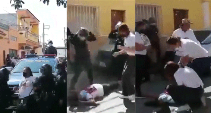 Patrulla de la PNC atropella a madre de Melissa por pegarle a los asesinos (Video)